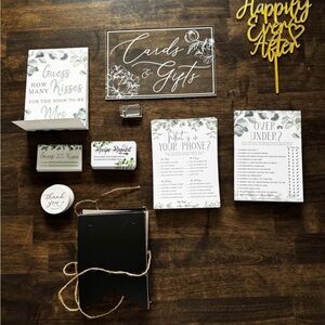 Eucalyptus Bridal Shower Party Supplies Set